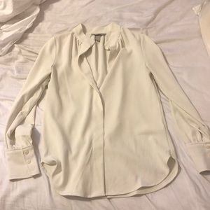 H&M white work blouse like new.